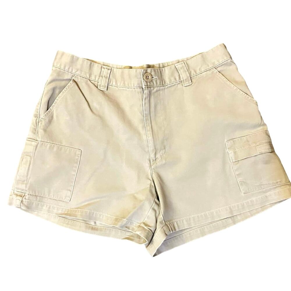 Old Navy Women's Khaki Cargo Pocket 4" Inseam 100% Cotton Shorts Size 10